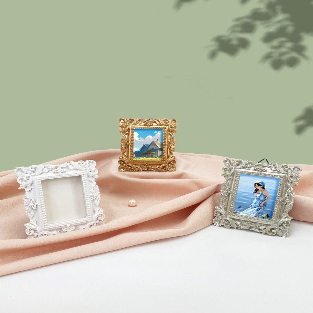 Elegant Vintage Picture Frame Resin Ornate Details Gold Antique Frame Can Be Placed Can Be Hung Baroque Decor Frame