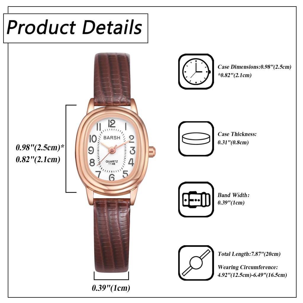Часы с кожаным ремешком, простые овальные аналоговые водонепроницаемые кожаные ремни, повседневные, деловые, модные, аксессуары для часов, подарок на день рождения, Рождество, женский