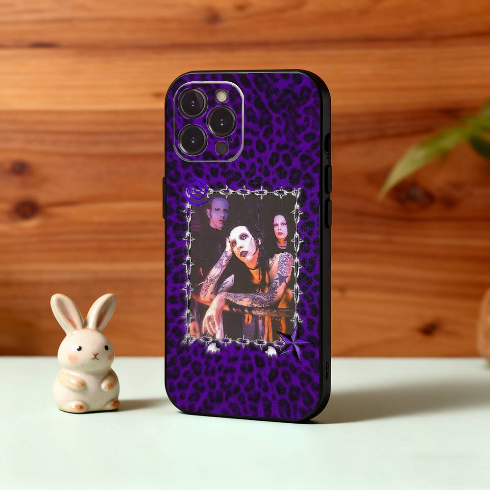 Чехол для телефона M-Manson M-MarilynS Singer для iPhone17 16 15 14 13 12 11 Pro Max Plus, 5G Мягкий Черный Чехол