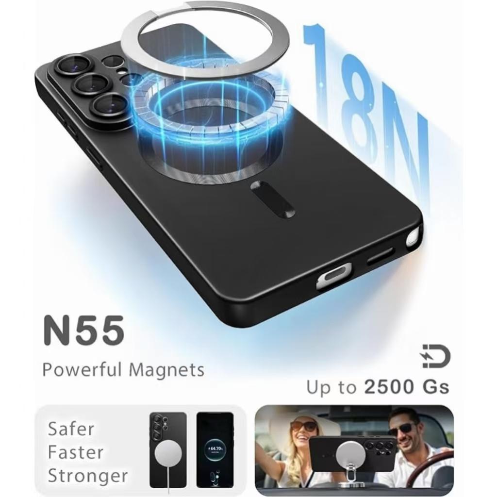 Тонкий Мягкий ТПУ для Магнитного Чехла для Samsung Galaxy S26 S2 S24 S22 Ultra S21 S23Fe Note 10 20 Защита Камеры Безопасный Чехол