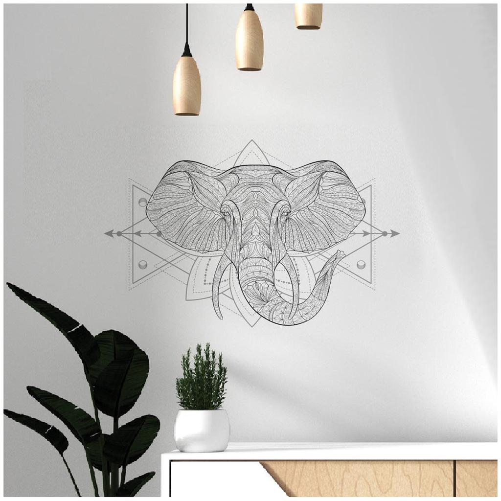 Les Trésors De Lily [R4058] - Gray 'Elephant' Sticker Sheet - 50x70 Cm