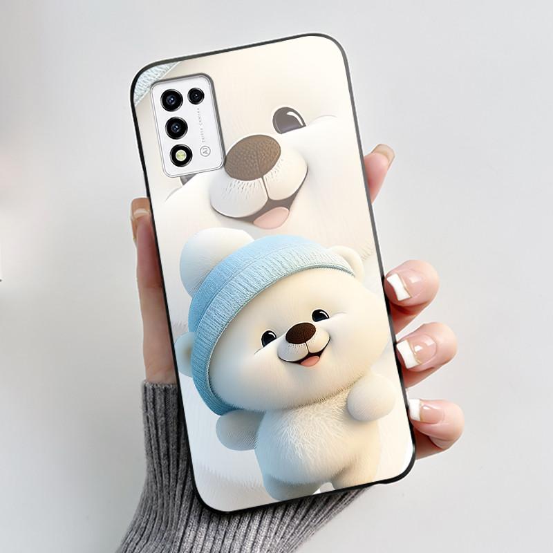 For ZTE Libero 5G III,  A202ZT Soft Silicone Black Case For ZTE Libero 5G II, A103ZT Popular Pattern Panda Shockproof Shell