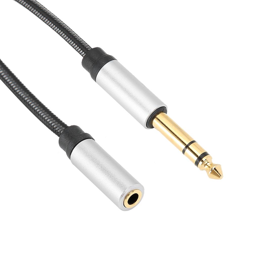 6.5 Male to 3.5 Female Spring o Cable Алюминиевый сплав AUX3.5mm Наушники Удлинитель 3.5