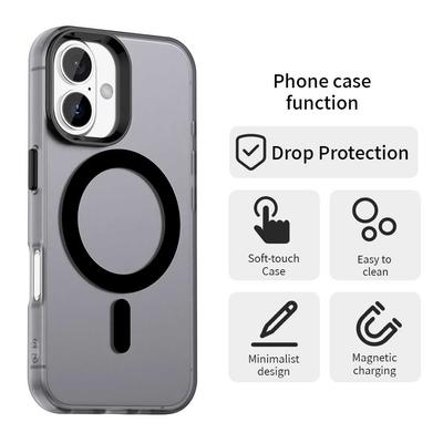 Для Magsafe Магнитный Беспроводной Зарядный Чехол для iPhone 11 12 13 14 15 16 Pro Max 16 Plus 16E Матовый Конфетный Цвет Ударопрочный Чехол