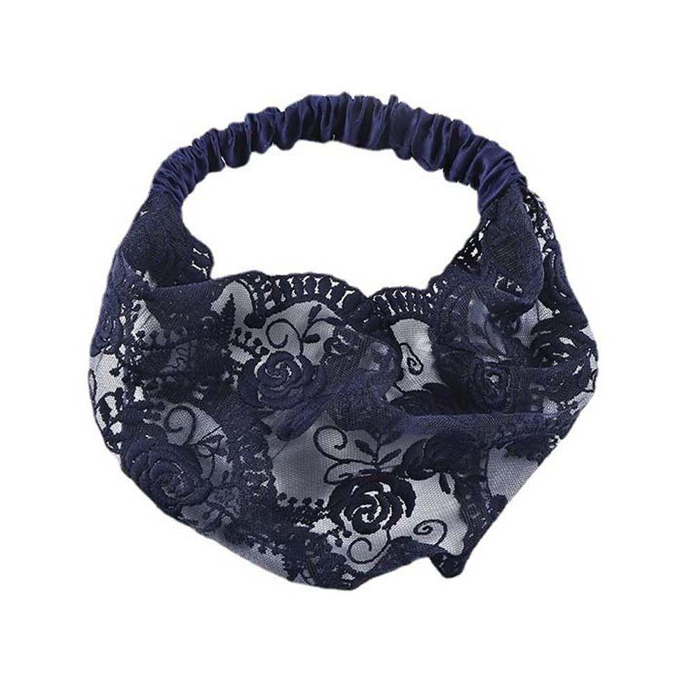 Нескользящая сетка, полые повязки для волос, обруч для волос, широкая боковая повязка на голову, кружевная повязка на голову с цветком для женщин/девочек