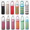 Water Bottle Cover Woven Heat Insulated Cup Sleeve Hollow Out Bag Pouch Storage Bag With Handle