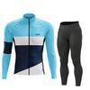 Autumn Long Sleeved Breathable Team Long-sleeved Set, Cycling Clothing, Sporty Breathable Men's Road Cycling Set, MTB Pants, Autumn Set