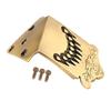 8 String Mandolin Tailpiece Feather Pattern Excellent Metal Bronze Color Mandolin Tailpiece