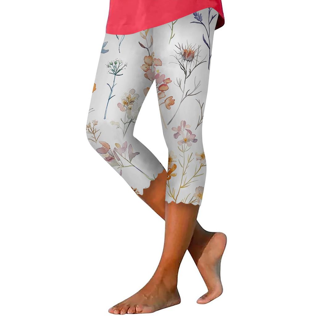 Летние женские леггинсы, укороченные брюки, однотонные узкие брюки с высокой талией для бега, йоги, тренировок в тренажерном зале