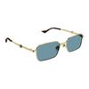 Gucci Letter Logo Square Sunglasses Men sunglasses Gold GG1495S003