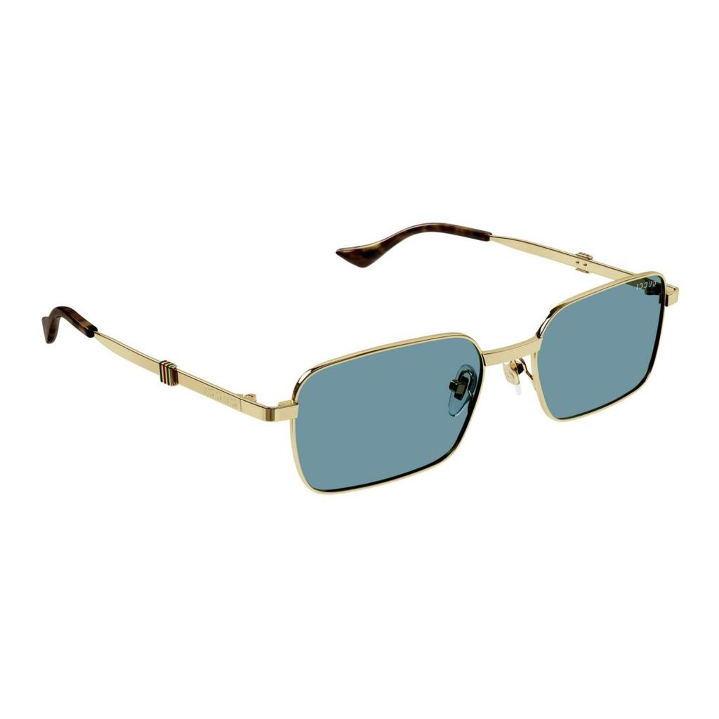 Gucci Letter Logo Square Sunglasses Men sunglasses Gold GG1495S003