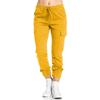 Women's Solid Color Casual Elastic Waist String Side Pocket Pencil Pants