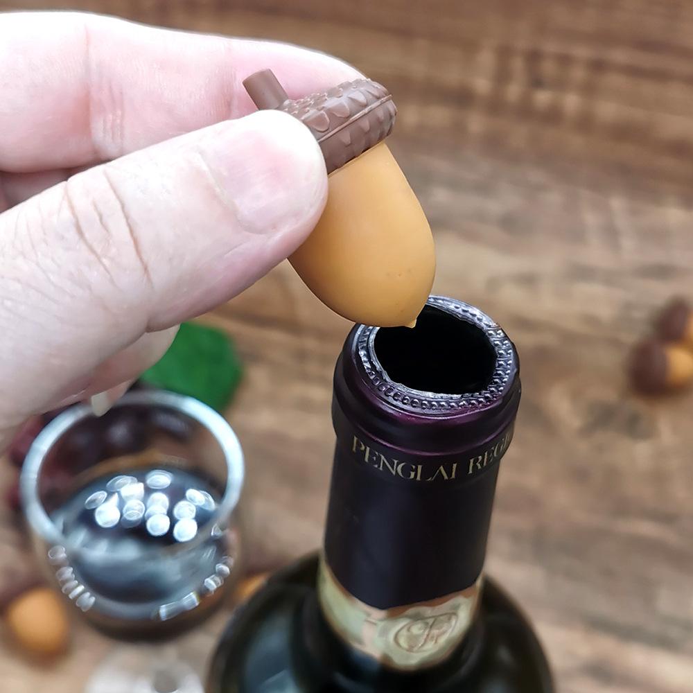 1pc New Mini Acorn Bottle Stopper Silicone Pinecone Champagne Stopper Red Wine Stopper Wine Bottle Cap