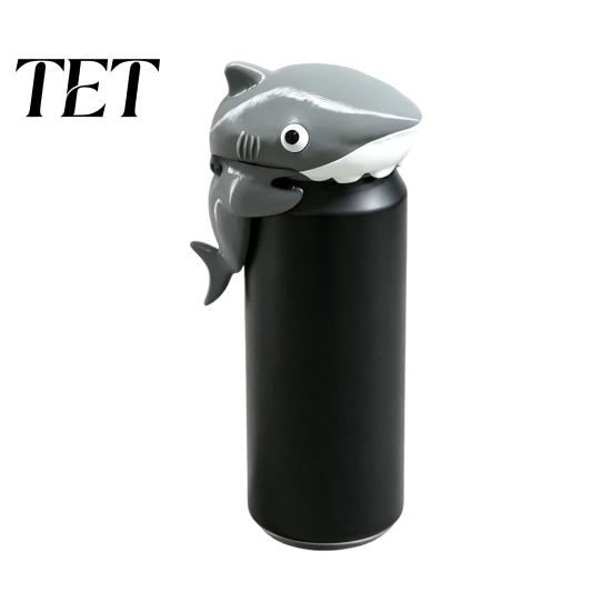 Eco Friendly Can Seal Reusable Animal Soda Lids for 375ml Standard Cans, 3D Printed Frog Dinosaur Fitment Shark Beverage Toppers Dust Protection
