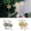 10PCS Christmas Ornaments Hooks Christmas Tree Hanger Baubles Ball Metal Hooks Xmas Decoration Snowflake Hooks