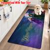 Hocus Pocus Sanderson Sisters Custom Text Flannel Floor Rug Soft Kitchen Mat Personalized Non Slip Carpet