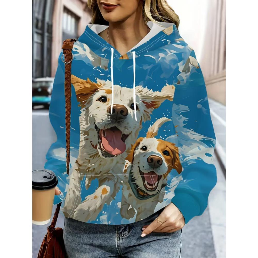 Весенняя толстовка в европейско-американском стиле Винтажный узор с животными Кроликом 3D-печать Толстовка Женская Повседневная Уличная Одежда Свитшот Мужская Одежда Топ