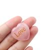 1Pc Healing Crystal Ornament Decorative Heart Natural Stone Rose Quartz Clear Quartz Gemstone Home Decor Jewelry Furnishings 25x25x12 Mm