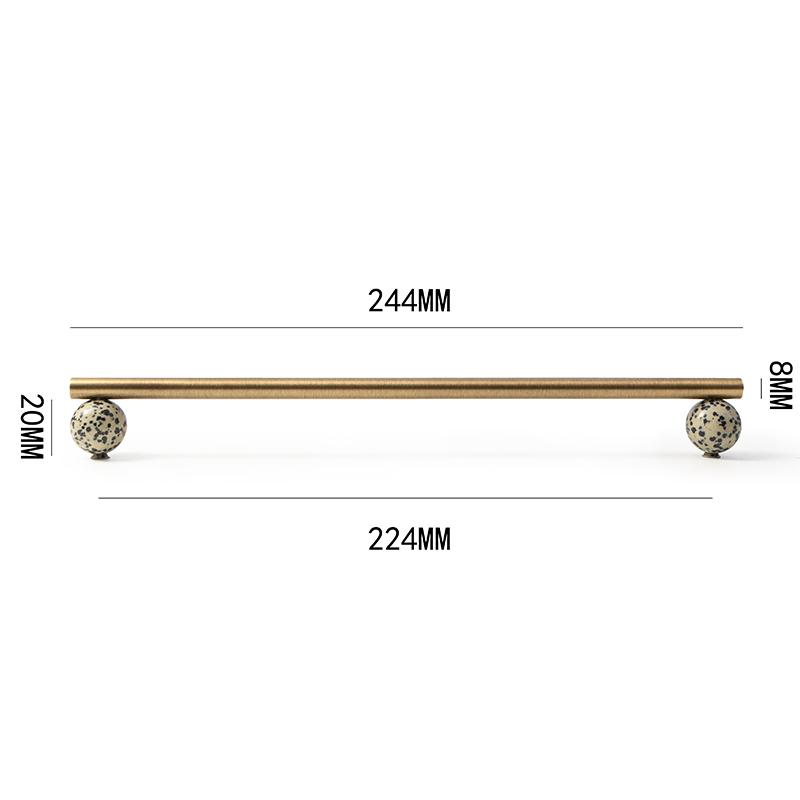 Tinyhob Nordic Art Handle / Natural Stone+ Bronze Handles and Knobs Drawer Pulls Kitchen Cabinet Knobs Furniture Hardware