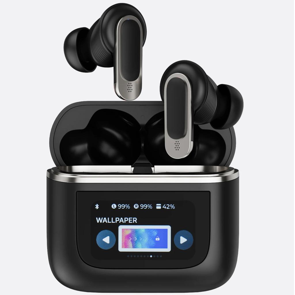 Niye 2025 LED Screen ANC Wireless Earphones TOUR PRO Color TWS Earbuds Touch Active Noise Cancelling Bluetooth Sports Headphones