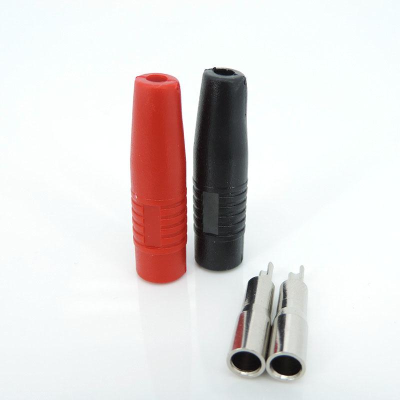 Латунный медный 4 мм изолированный банановый гнездовой разъем Jack Plug медный провод паяный кабель разъем красный черный