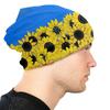 Подсолнухи и синий цвета флага Украины, унисекс, капот, зимние теплые походные шапки, двухслойная тонкая шапка, дышащие шапки