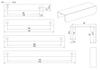 UA07 white rounded edge furniture handle 212 mm for 160/180 cabinet