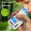 Youngsters' LED Handheld Mini Microscope/Portable Educational Science Toy for Biology Exploration/Perfect Christmas /with Focus and Exposure Controls