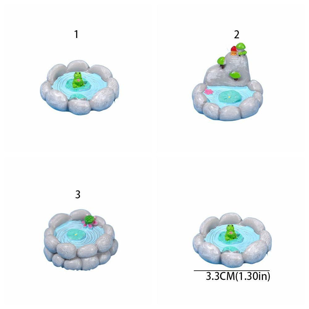 Cartoon Simulation Lotus Pond Cute Pond Ornaments Vivid Lotus Pond Miniatures  Home Decor