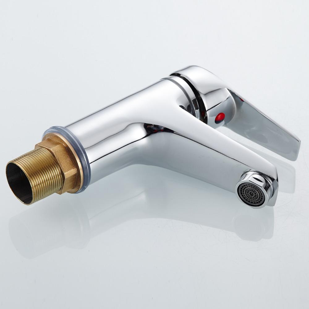 Смеситель для ванной комнаты, хромированный, с одной ручкой, на одно отверстие, смеситель для кухонной раковины, горячая и холодная вода, со шлангом G1/2