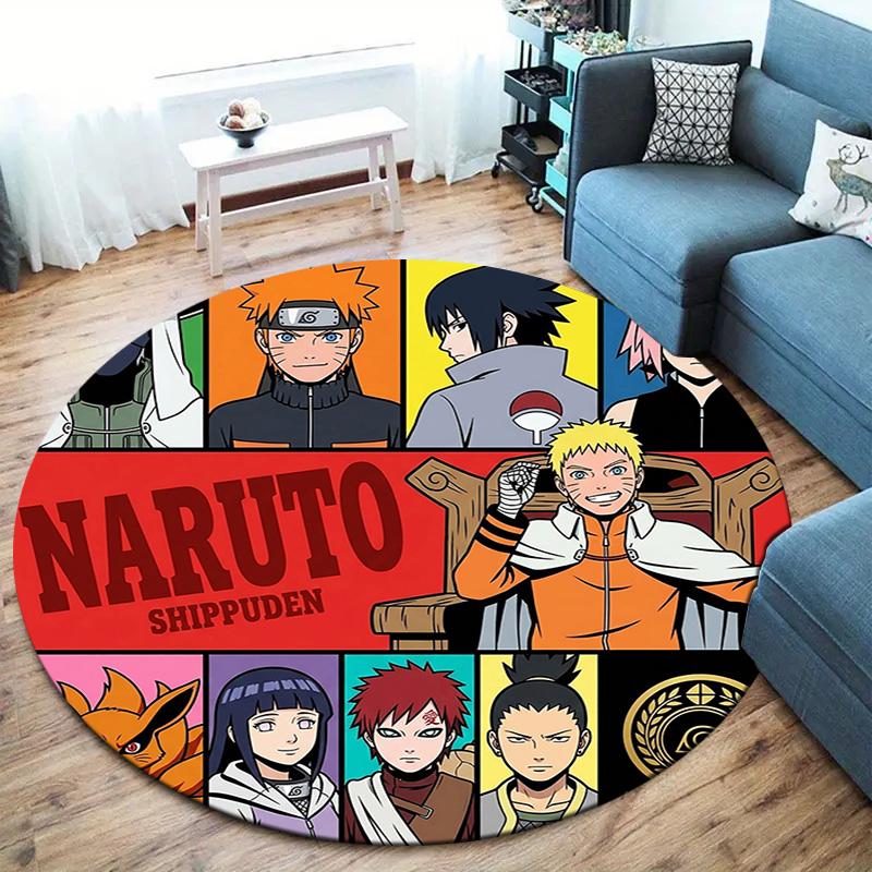 Naruto Shinobi Legacy Round Area Rug Carpet Rug For Living Room Bedroom Sofa Playroom Decor Nonslip Floor Mat