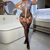 Blue and Black Gradual Change Color Sexy Underwear Stockings Suspender Jacquard Hollow Sexy Net Socks Onesie Net Coat