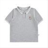 Girls' Embroidered Bear Knit Polo Shirt