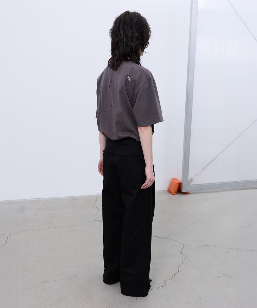 LCDC™ Frayed Line Detail Pants (Black)