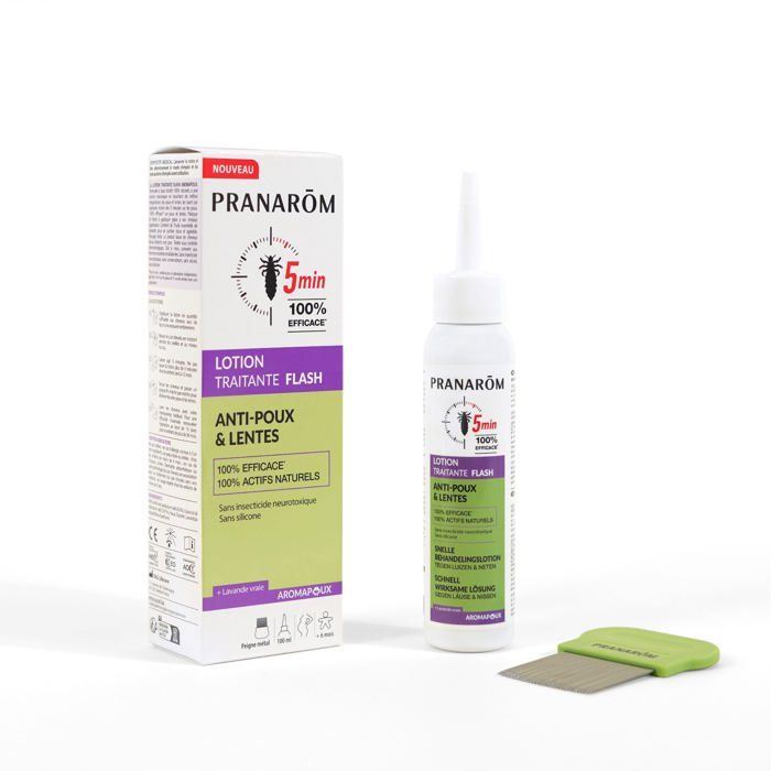 Lotion traitante FLASH anti-poux et lentes - À l'Huile Essentielle de Lavande Vraie BIO