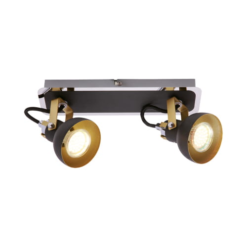Kinkiet czarny ruchomy dekoracyjny MARIO GU10 2x35W IP20 Ideus 03043