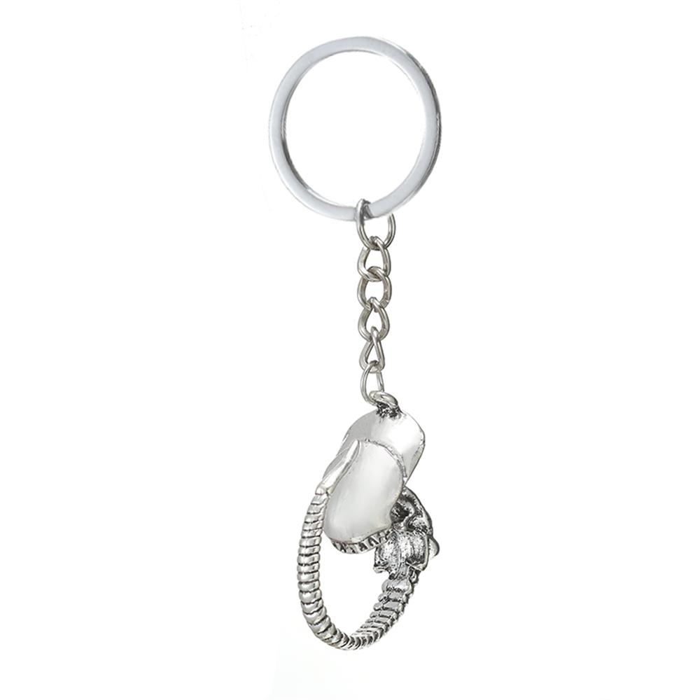 Vintage Game Aliens Predator Key Chain Alien Queen Keychain Fashion Metal Pendant Necklace Movie Keyring For Fans Gifts