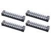 4 Pcs Terminal Block 15A 600V Dual Row Screw Terminal Barrier Strip for Bridge Lighting Tunnel Power Distribution 10
