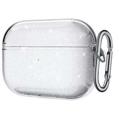 Блестящий чехол из мягкого ТПУ с крючком для наушников AirPods Pro, силиконовая накладка для AirPods 3 2 1, аксессуары