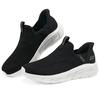 Skechers Bobs B Flex Обувь без шнурков Сетчатая Удобная Универсальная Прочная Дышащая Низкая Повседневная Обувь Женская кроссовка Черный 117634-BLK