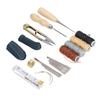 28 шт. Инструменты для работы с кожей Прочные 2 шт. Шило 4 шт. Вощеные нити 16 шт. Иглы Набор для работы с кожей для ковра, пальто, матраса
