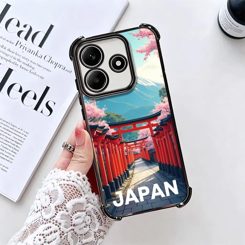 Осака Токио Япония Пейзаж Покрытие Чехол для телефона Для Xiaomi Redmi Note 14 15 Pro Plus 13 12 11 11S 11T 10 9S 9 5G Защита от падения Airbag