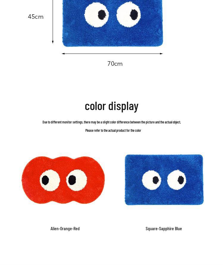 Мультяшный ковер с большим ворсом: Нескользящий впитывающий коврик для гостиной, ванной комнаты и туалета