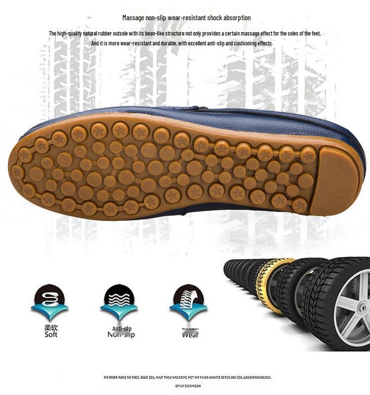 Men's Genuine Leather Closed-Toe Sandals - Breathable Summer Thong Shoes