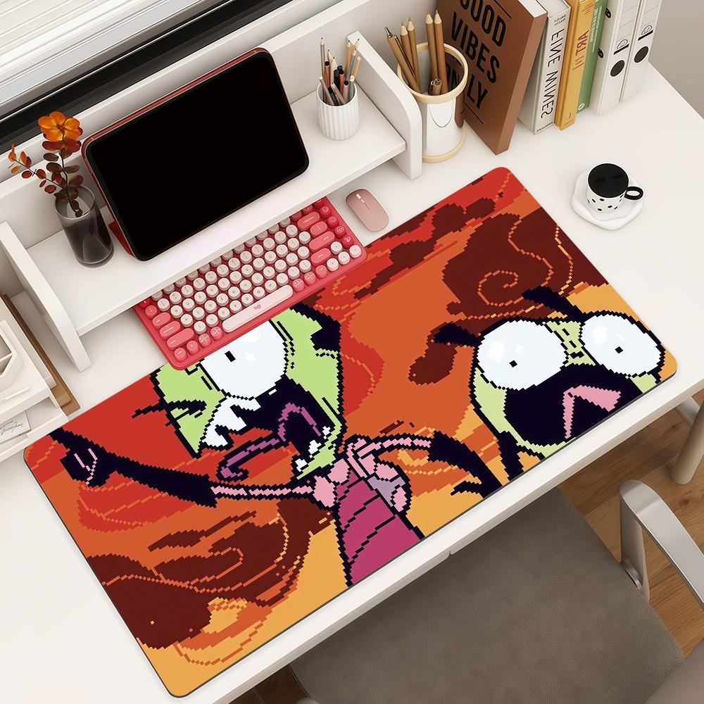 Cartoon cute I-Invader Z-Zim Mouse Pad Square Office Gaming Desk Mat Waterproof Non-Slip Rubber Decorative