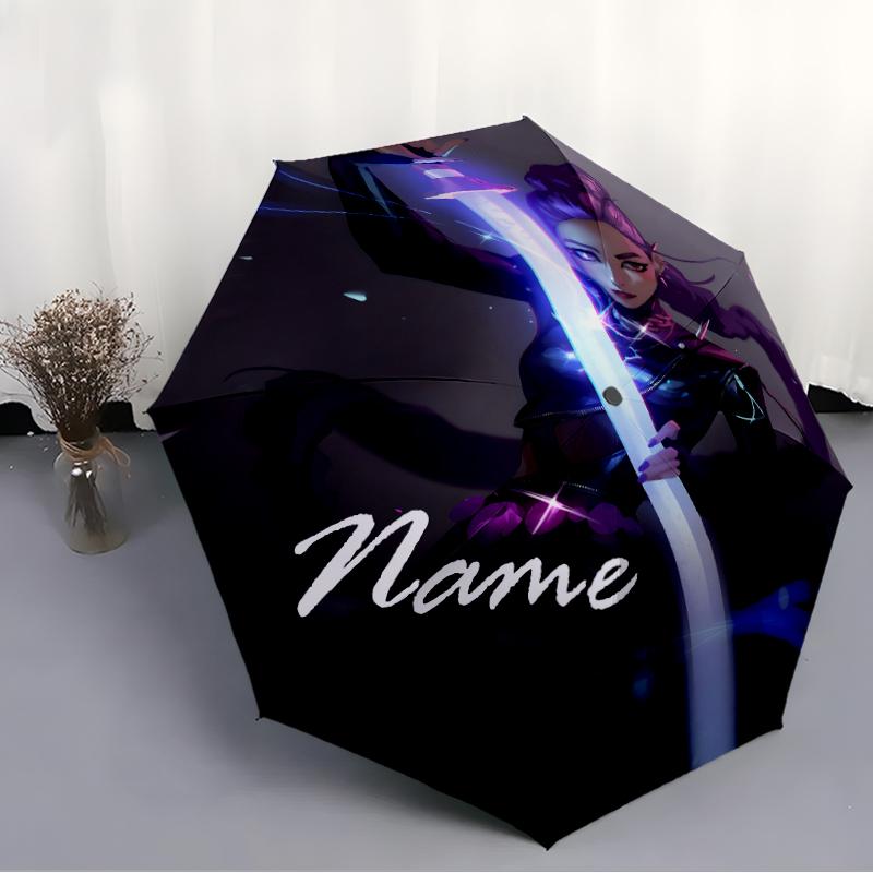 Personalized Name K-KPop Demon Hunters Print Umbrella - Automatic Open/Close, Eight-Rib Durable Frame, Automatic Folding Umbrella