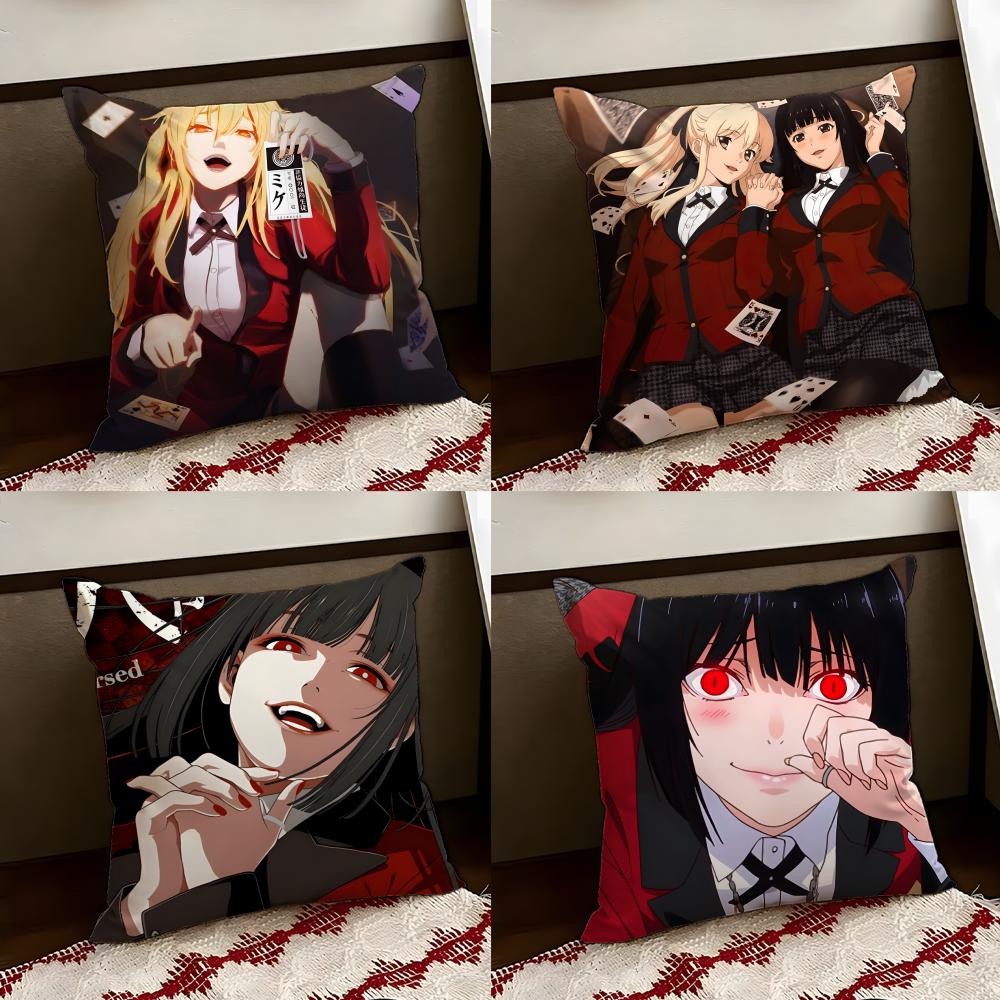 Чехол на подушку из аниме Kakegurui, двусторонний, мягкий, прочный, для дома, автомобиля, многоцелевой, для ежедневного комфорта