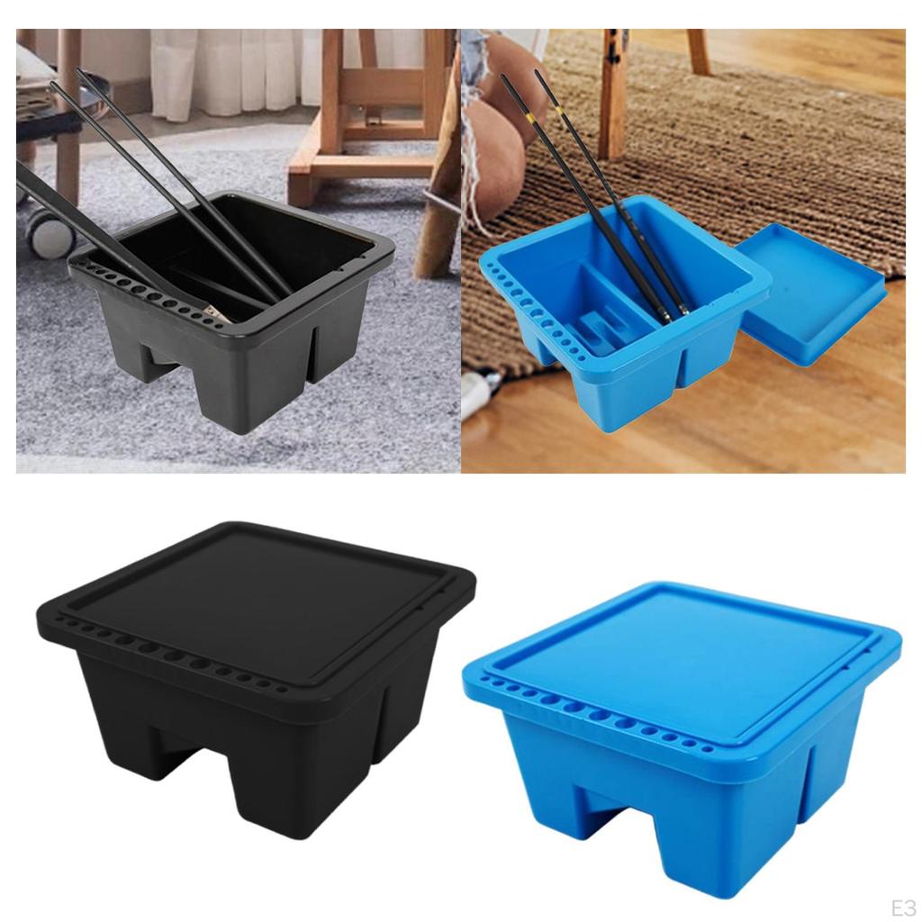Ведро для мытья кистей и ручек с крышкой для масляной живописи, художественные принадлежности