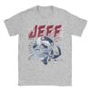Мужские футболки Jeff The Land Shark  Одежда из чистого хлопка Забавная футболка с коротким рукавом и круглым вырезом Идея для подарка Футболки