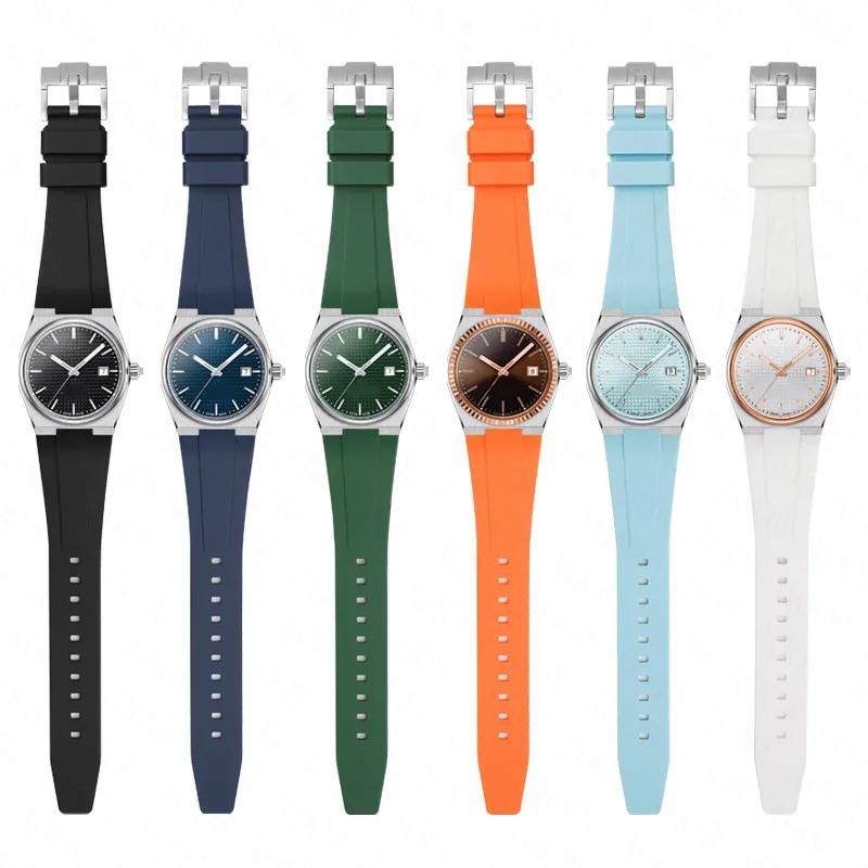 Silicone Strap for Tissot PRX 35MM/40MM Series Men Women Casual Fashion Replacement Rubber Strap + Quick Release Tools
